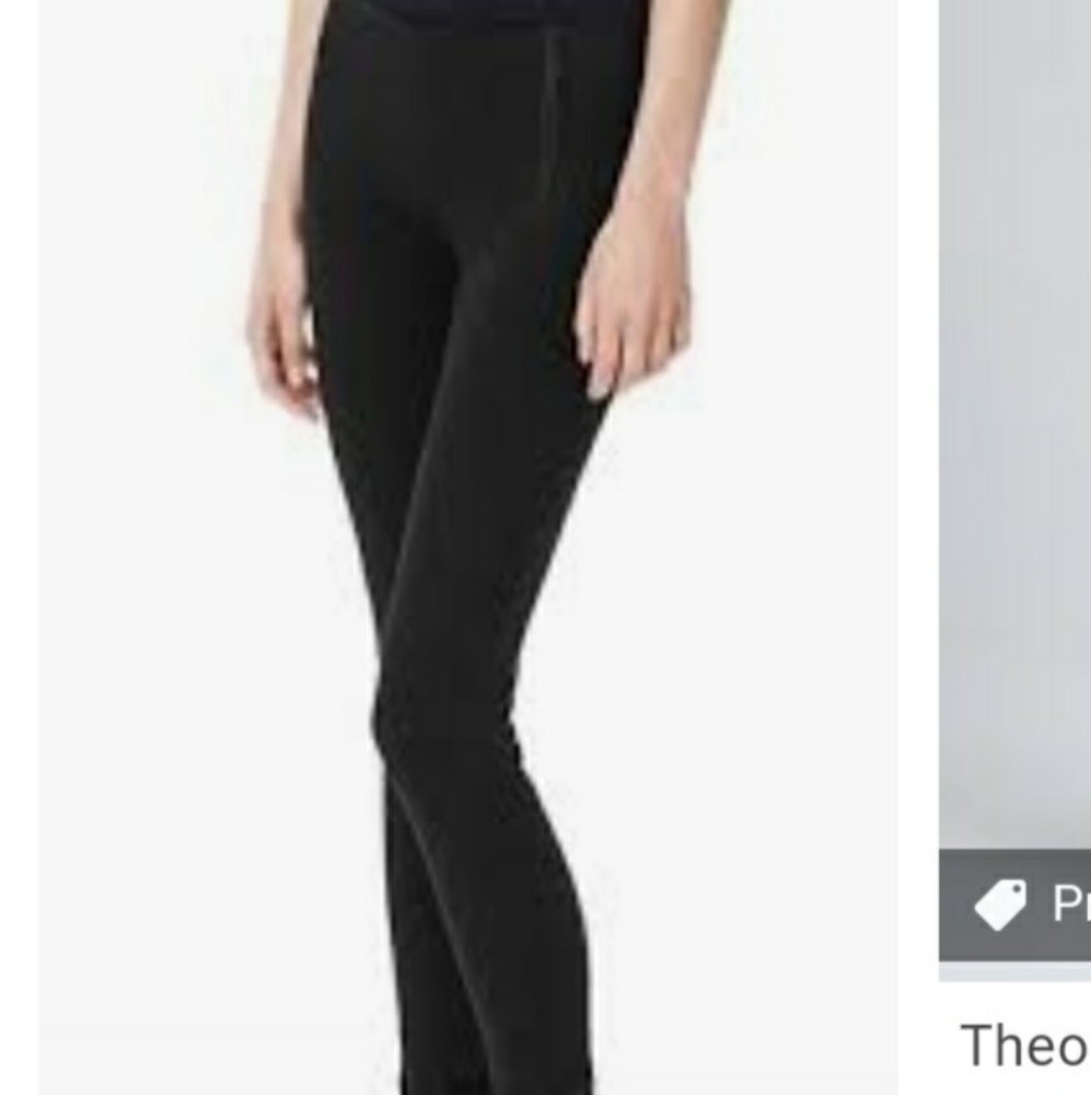 Theory Size 6 Redell Scroll Cotton Twill Skinny Pants